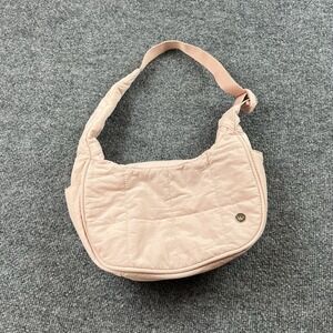 Westbronco Blush Pink Quilted Mini Hobo Bag Zip Top Adjustable Strap W Logo
